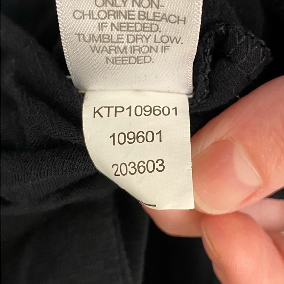 Jill Black Pima Cotton Peplum Tunic Top Buttery Soft 3/4 Sleeve Size XS - Picture 8 of 8